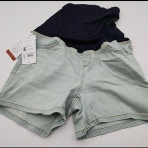 Isabel Maternity Over Belly Maternity Jean Shorts